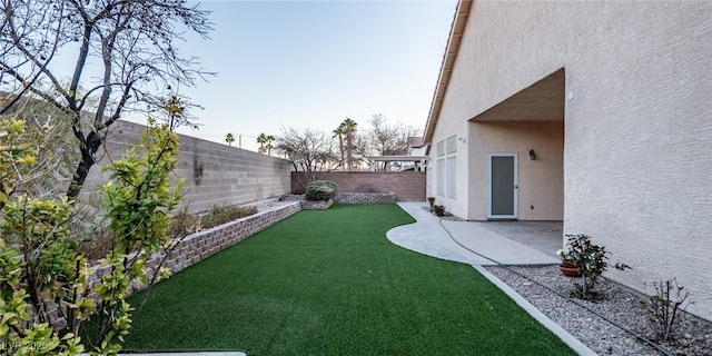 view of yard featuring a patio