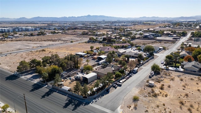 drone / aerial view with a mountain view