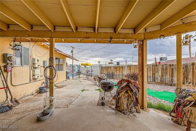 view of patio / terrace with fence