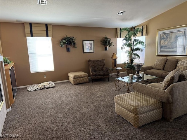 view of carpeted living room