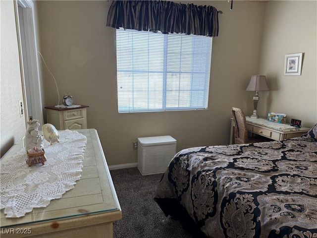 carpeted bedroom with multiple windows