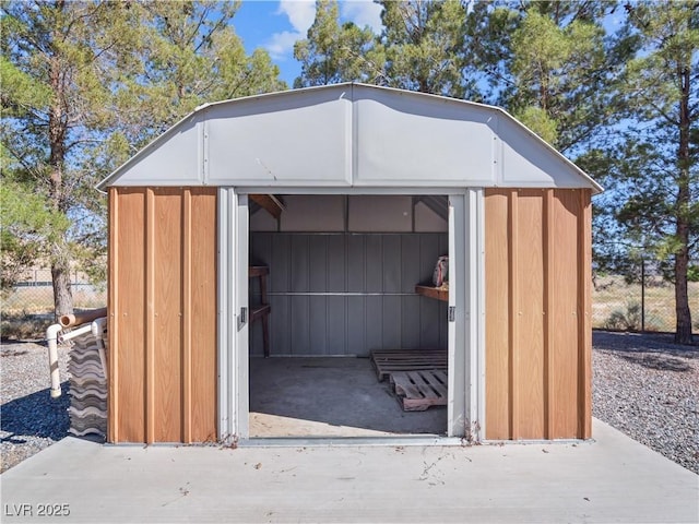 view of outdoor structure