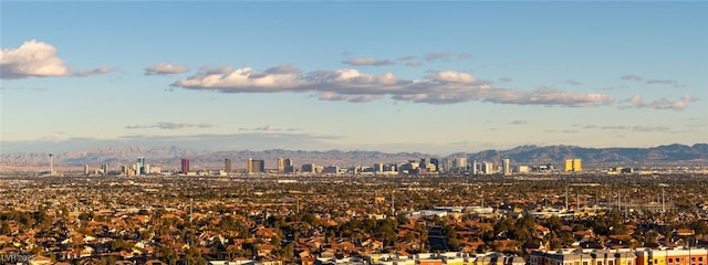 city view with a mountain view