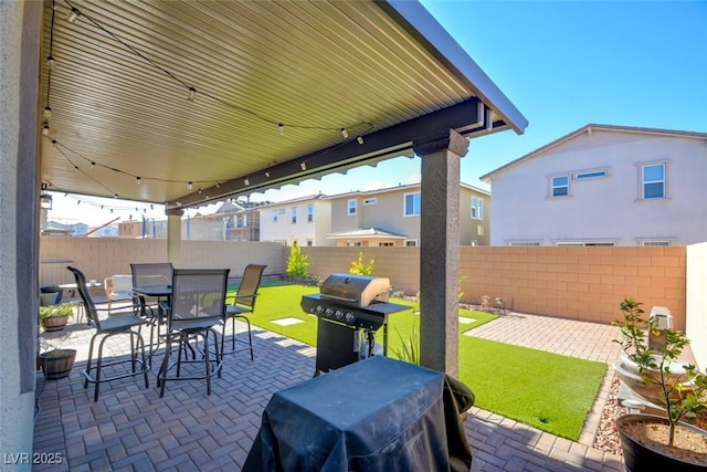 view of patio / terrace featuring area for grilling