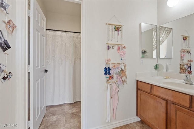 bathroom with vanity