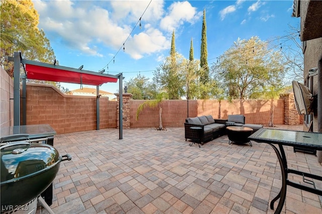 view of patio / terrace with outdoor lounge area