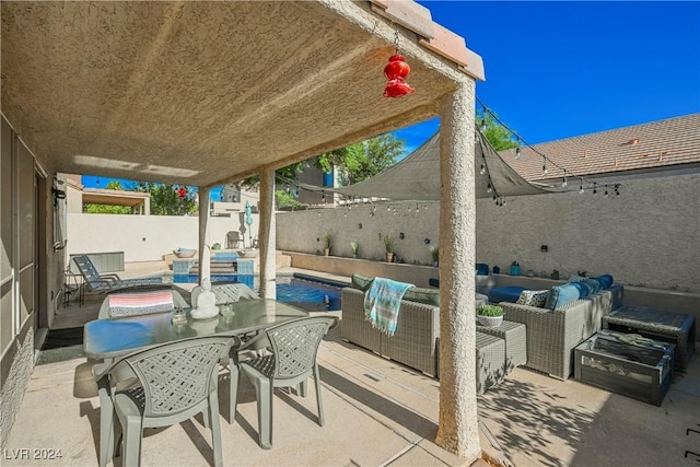 view of patio / terrace with an outdoor hangout area