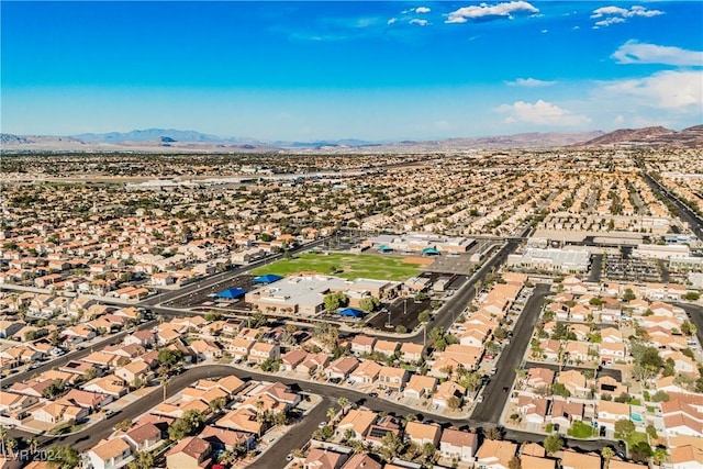 aerial view featuring a mountain view