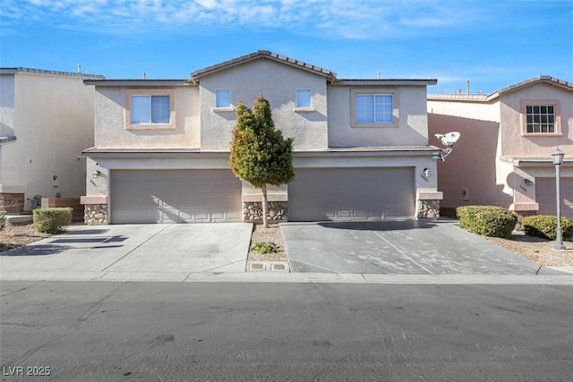 view of front facade featuring a garage