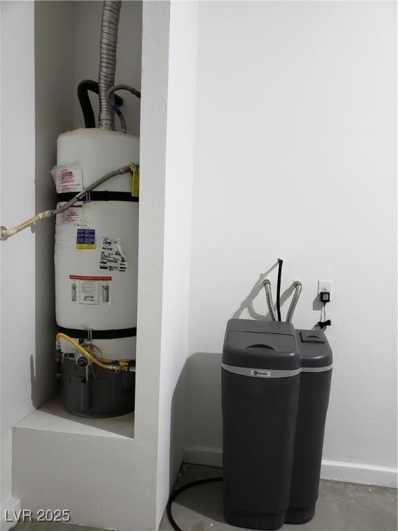 interior details with secured water heater