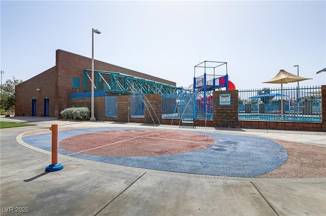 view of sport court