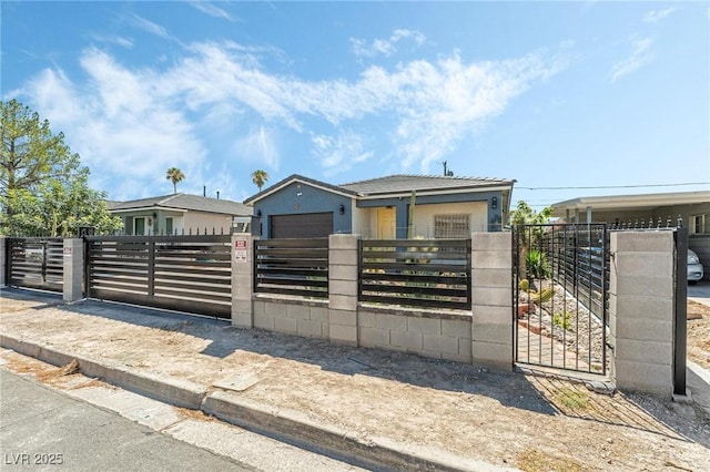 view of front of home featuring a garage