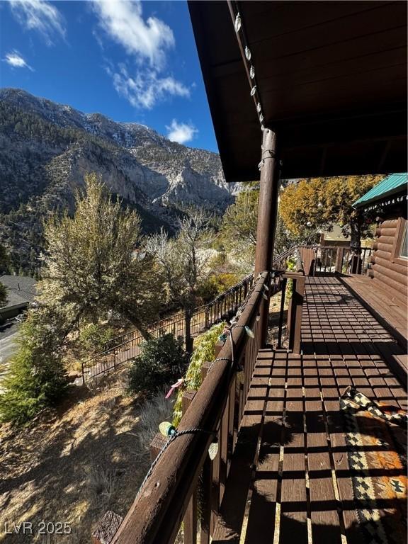 exterior space with a mountain view