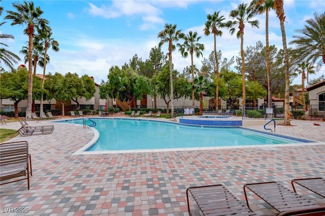 view of pool with a patio area