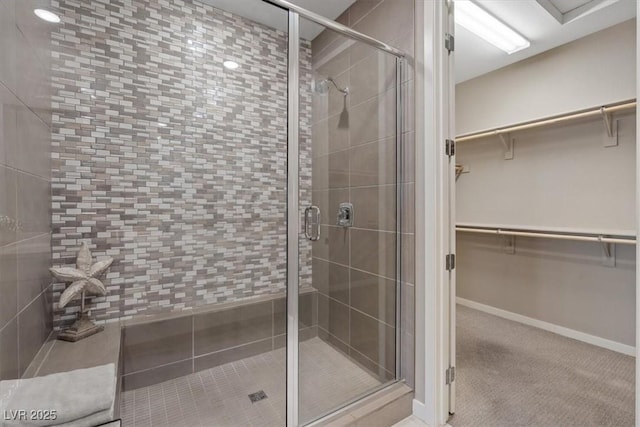 bathroom with an enclosed shower