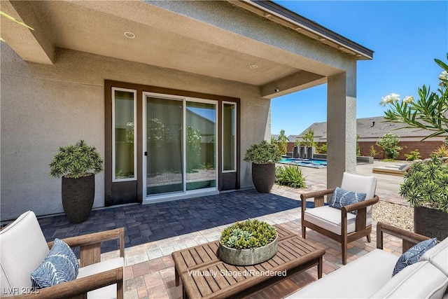 view of patio with outdoor lounge area