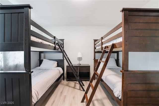 bedroom with light hardwood / wood-style flooring