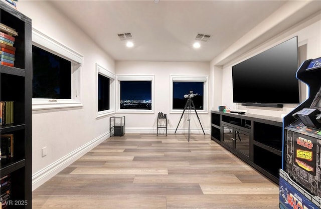 interior space featuring light hardwood / wood-style floors