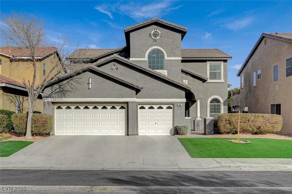 view of front of home with a front yard