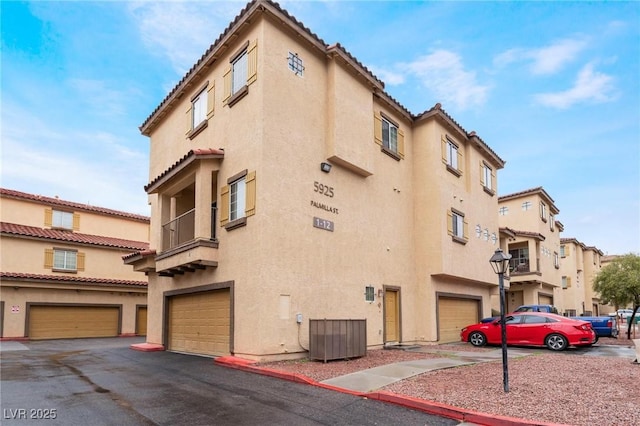 view of property featuring a garage