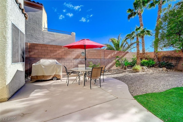 view of patio / terrace with area for grilling