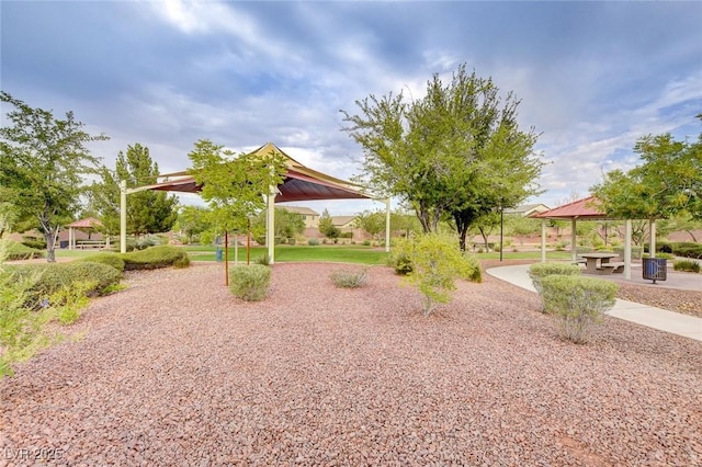 exterior space featuring a gazebo