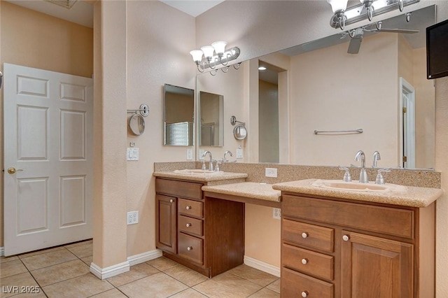 bathroom featuring tile patterned floors and vanity