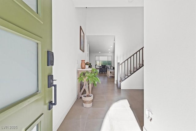 entryway featuring tile patterned flooring