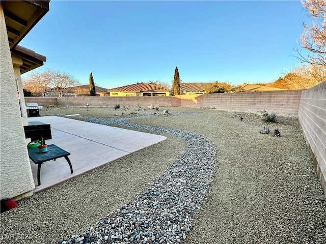 view of yard with a patio