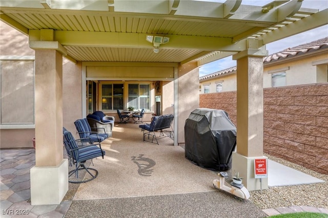 view of patio / terrace with area for grilling