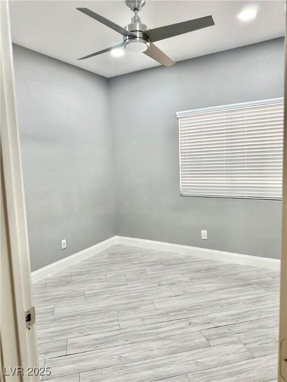 unfurnished room featuring ceiling fan