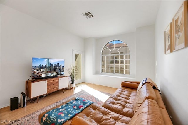 living room featuring hardwood / wood-style flooring