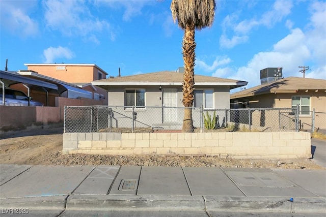 view of front of home with central AC unit