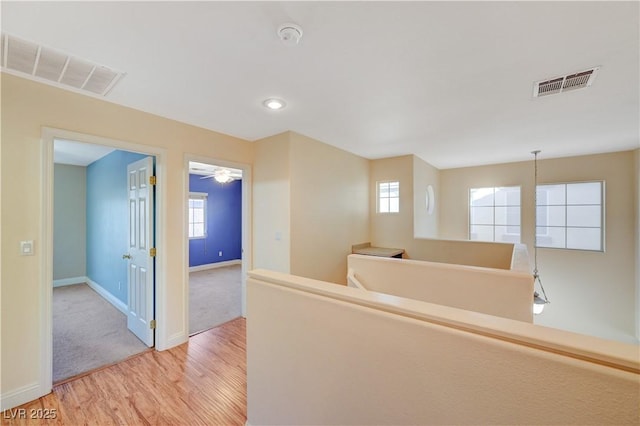 interior space with hardwood / wood-style flooring