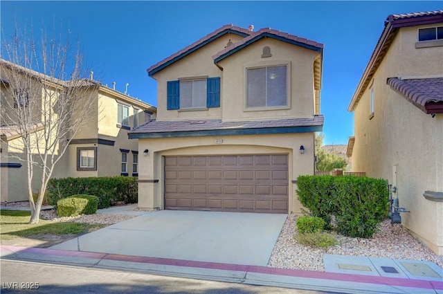 front of property featuring a garage