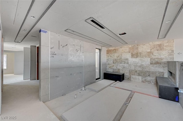 interior space with concrete flooring