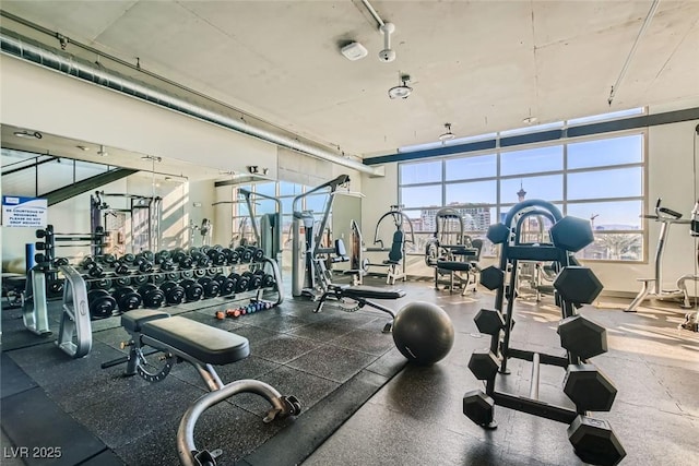 view of exercise room