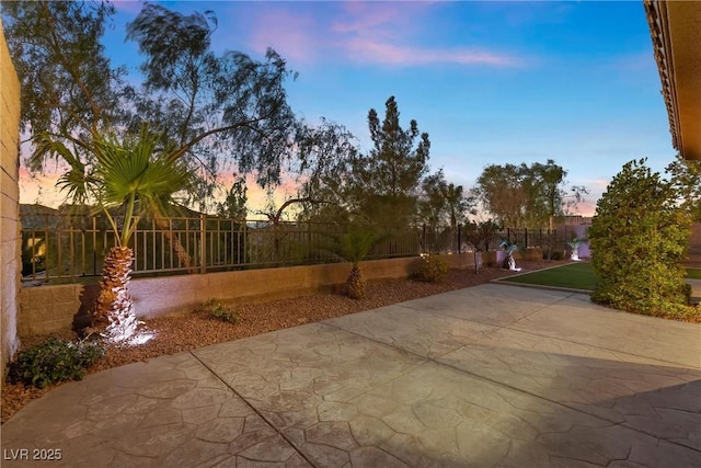 exterior space with a fenced backyard