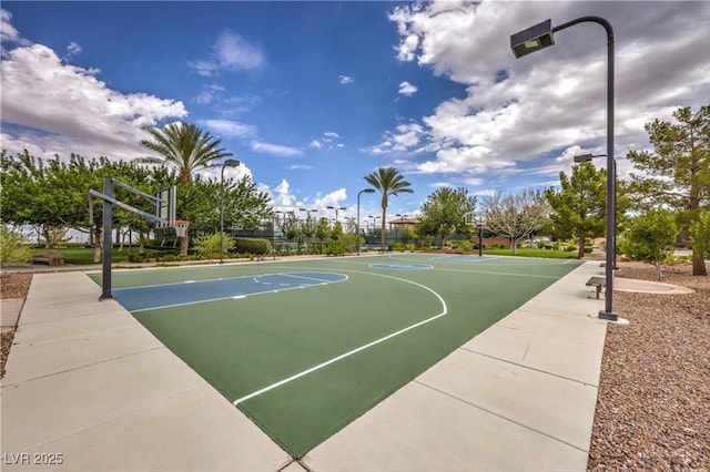 view of sport court featuring community basketball court