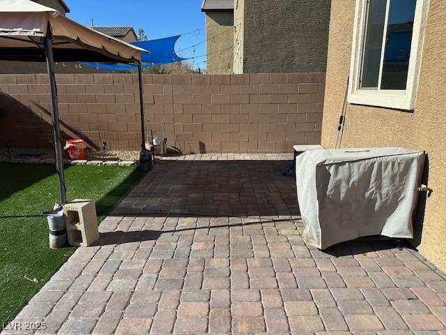 view of patio / terrace with a fenced backyard