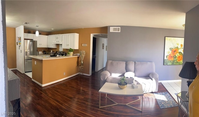 living room featuring wood-type flooring