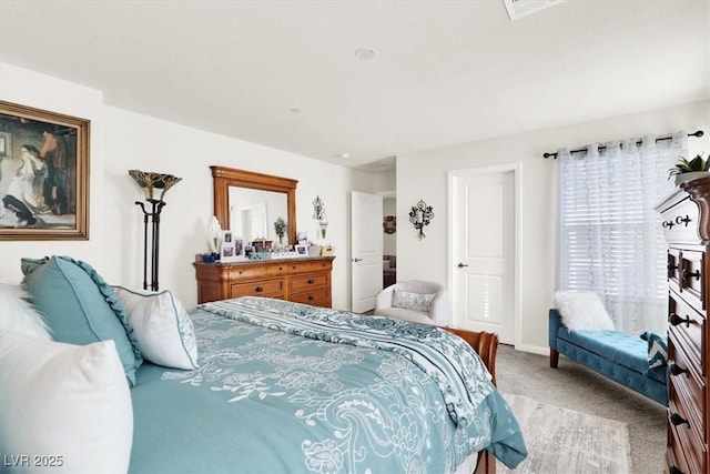 view of carpeted bedroom