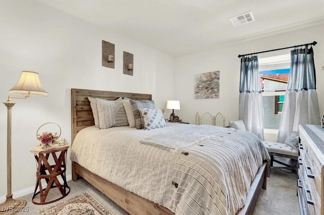 bedroom with carpet