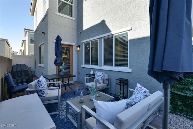 view of patio / terrace featuring outdoor lounge area