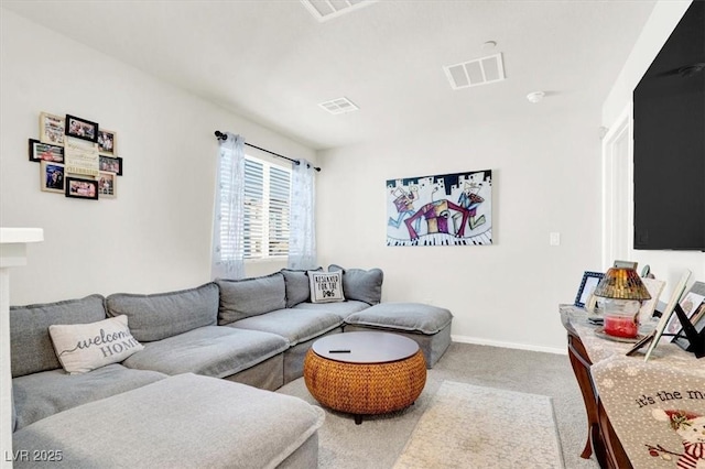 view of carpeted living room