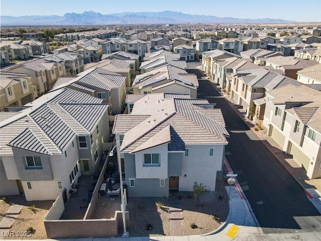 aerial view featuring a mountain view