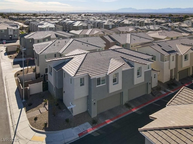 bird's eye view featuring a mountain view