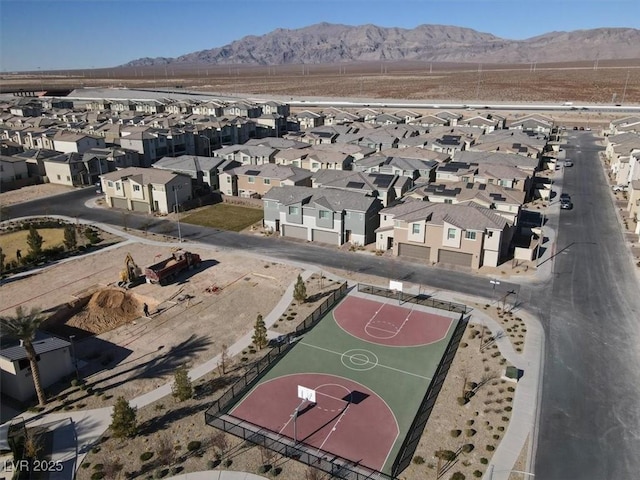 aerial view featuring a mountain view