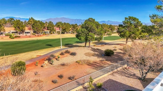 view of property's community featuring a mountain view