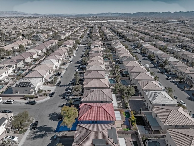 aerial view featuring a mountain view